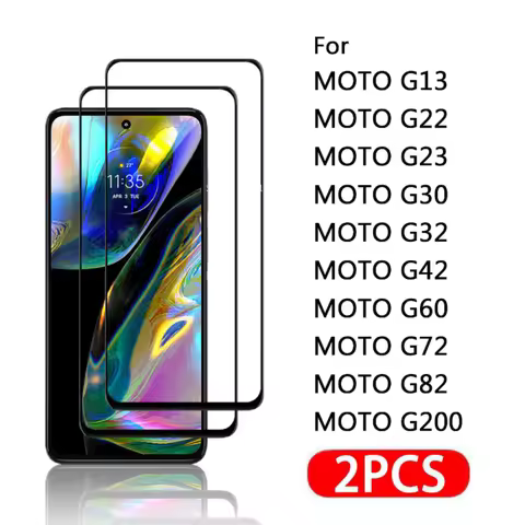2PCS 9H Tempered Glass For MOTO G13 G22 G23 G30 G32 G42 G52 G60 G72 G73 G82 G100 G200 5G Glass Scree