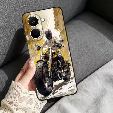 Case for Xiaomi Poco X8 Pro Max F8 Ultra C85 F6 C71 X3 F5 F7 X7 X4 M7 X5 Phone Cover F4 Biker On Yel
