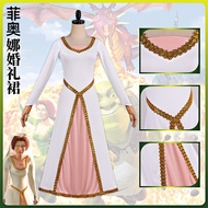 Monster Slyke Fiona Princess cos Costume Fiona Wedding White Dress Halloween cosplay cosplay