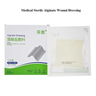 Alginate Wound 10Pcs Dressing Pads High Absorbent Exudate Non-Stick Medical Sterile Wound Ulcer Hea