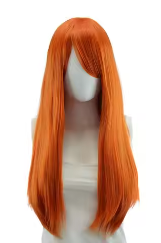 Cosplay Nyx Autumn Orange Long Straight Wig 28 Inches Long Straight wigs for Women Universal Cartoon