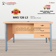 Mks 126l3 Office Desk/Writing Desk (Iron Legs)