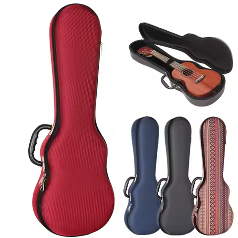 21 Inch Ukulele Hard Case Protable Eva Box Case Lightweight Pressure-Proof Mini Guitar Gig Backpack 