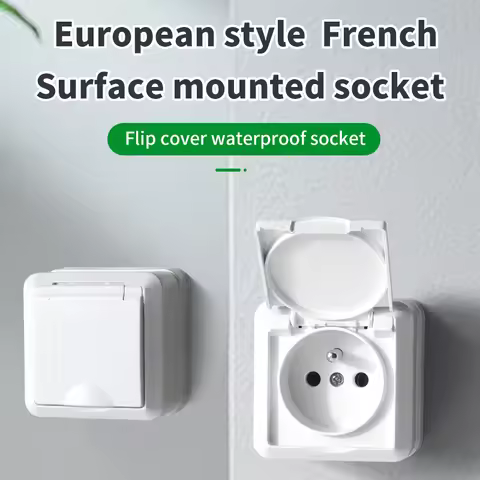 YW-1816-F French type waterproof wall socket/ Euro waterproof socket with grounding IP20