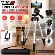 Weifeng 3110A Mobile Phone Camera Tripod Stand 4 Section Aluminum Brace Bag WT-31 3120A 3120
