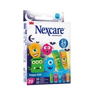 3M - Nexcare™ 快樂兒童創可貼 Happy Kids Plasters Monsters Assorted Tape [19mm X 72mm 10片 & 25mm X 72mm 10片]