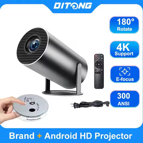 DITONG HY300 Plus HD Projector Portatil 4K 1280x720P Android Wifi LED Video Home Theater Cinema Phon