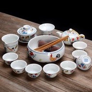 茶具套裝 鬥彩雞缸杯茶具套組仿古茶壺蓋碗茶杯整套禮盒禮品裝