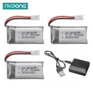 3.7V 400mAh Lipo Battery Para sa X4 H107 H31 KY101 E33C E33 U816A V252 H6C RC Drone Spare Parts 3.7