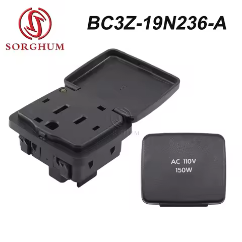 SORGHUM New Center Console Rear AC Power Outlet Plug 110V 150W For Ford Expedition F150 F250 Lincoln