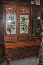 古董老件檜木衣櫃高205寬55長127公分可交換物品