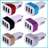 3 in 1 USB Cigarette Plug Car Plugs Cas Charge Android Samsung Red Mobile Phones