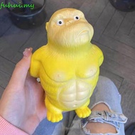 FUHUI Squeeze Vent Gorilla, Orangutan Yellow Squeezing Monkey Toys, Creative Stretch Funny Slow Rebo