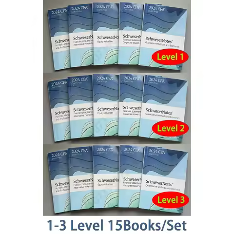 2024 CFA Level 1 Level 2 Level 3 English Notes Chartered Financial Analyst Paper Edition Textbook