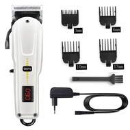 Geemy cordless electric hair clipper adjustable professional beard &amp; hair trimmer for men rechargeable haircut