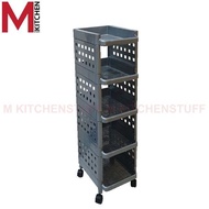 M KITCHEN 1075M Shelf With Wheels 5-Layer Shoe Rack Size 27x 33x97 Cm (C1)