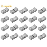 20Pcs 24mmx11mmx10mm Console Mixer Slider Fader Knobs Replacement for Potentiometer Gray Knob Black 