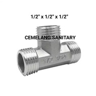 T External Thread Pipe Connection 1/2 x 1/2 x 1/2