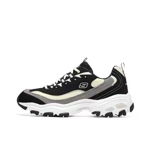 Skechers D'Lites 1.0 Panda Shoes, Milk Tea Bear, Coconut Latte 149906-BKNT