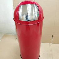 Well-made 50L 70L Self-Closing Push Door Domed Top Garbage Can Trash Can  Hotel Lobby Commercial Lar