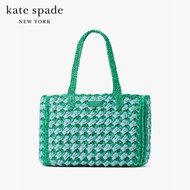 KATE SPADE NEW YORK HIGH TIDE STRIPED CROCHET RAFFIA MEDIUM TOTE KB966 กระเป๋าถือ