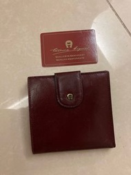 德國 🇩🇪 品牌 Aigner 艾格納 酒紅色 皮夾 卡夾 隨身包 wallet purse