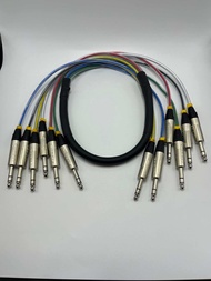 สายtrs6 to trs6 ตรง/งอ หัวLidgeทั้งชุด ทำจากสายมัลติคอร์6คอร์ของยี่ห้อDynacomสายทองแดงแท้100%