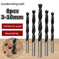 8pcs/set Wood drill bit twist center Drill bit high speed steel different accessories Tools Bit set 