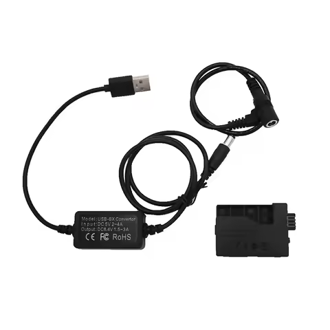 5V USB Convertor + DR-E8 DC Coupler LP-E8 LPE8 Dummy Battery Kit for EOS Rebel T2i T3i T4i T5i 550D 
