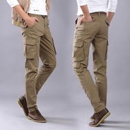 Men's Slim Stretchable Cargo Pants Casual Chinos Korean Fashion