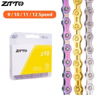 ZTTO Gold 9 10 11 12 Speed Bicycle Chain 126 Links Hollow Light Weight Durable Chain MTB Road 9S 10S