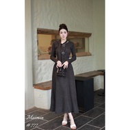 <Quynhanhhouse maternity dress> (qc type 1)Straight dress 8907-777 Floral sweater Set + cv + wool sc