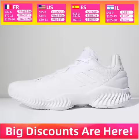 adidas Pro Bounce 2018 Low Basketball Shoes Responsive Cushioning Enhanced Traction Lockdown Support