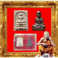 (SG555) Box Set Lp Koon 泰国佛牌龙婆坤 Wat Ban rai 2536 Roop lor Phra Somdej amulet +