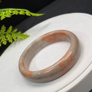 橘灰色 珊瑚玉手鐲 56+MM 高瓷玉化檸檬片 靈性活力平和吉祥納福