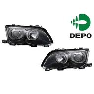 BMW E46 '02 HEAD LAMP PROJECTOR W/RIM+MOTOR