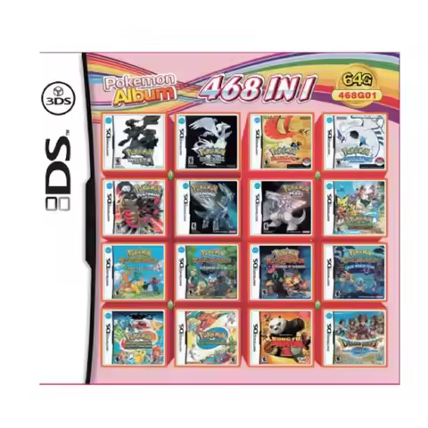 Pokemon DS NDS 3DS Game Card Simplex 486/489/500/520/5208/510/482/468 In1 Video Games Cartridge For 
