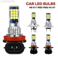 LOOKSHOW 1PC Car LED Headlight H8 H11 9005 9006 H4 H7 LED Lights 6000K 1200LM Auto LED Lamp Fog Ligh