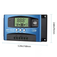 100A 30A PWM Solar Charge Controller 12V/24V Battery Regulator Solar Panel Controller LCD Display