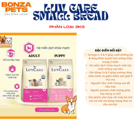 Thức ăn hạt dành cho Chó Luvcare (Giống bé/Giống vừa/ Giống lớn) gói 2kg