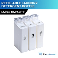Laundry Detergent Dispenser - 1000ml Refillable, Softener Storage Bottle