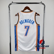 Men's 2024-25 Oklahoma City Thunder Chet Holmgren Blue Basketball Jersey