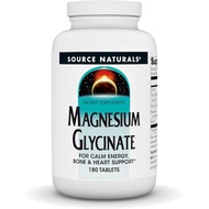 Source Naturals Magnesium Glycinate, 180 Tablets | Chelated for high Absorption | for Calm Energy, B