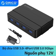 Orico USB 3.0 1 to 4 USB 3.0 5Gbps splitter Hub, with 12V auxiliary power for mouse, key, printer el