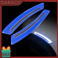  2Pcs Car Wheel Eyebrow Universal Anti-collision Reflective Warning Glossy Car Fender Protector Wheel Arch Mouldings Sticker Vehicle Supplies