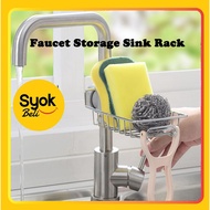 [SYOK]Kitchen Stainless Steel Faucet Sink Sponge Holder Water Tap Soap