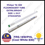 2Ft Philips T8 18W Fluorescent Tube Bulb Extra Bright - Warm White
