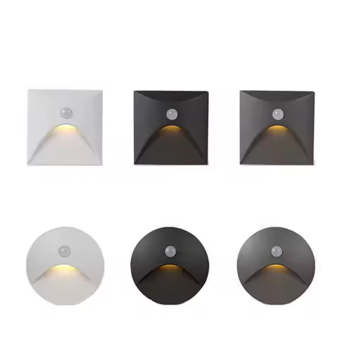 Recessed Led Wall Lamp PIR Motion Sensor StairCase&Way Light 100-240V 3W Waterproof Step Corridor Fe