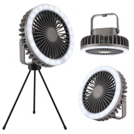 Portable 2 in 1 LED Light and Fan Indoor Outdoor Lightweight Dual Use USB Cable Battery Charging