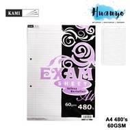 KAMI Exam Sheet Foolscap Paper A4 - 60gsm/480s